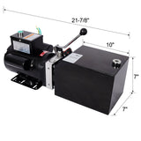 Heavy - Duty Hydraulic Power Unit for Car Lifts, AC 110V Single Phase, 6 Quart Oil Reservoir, Replacement Pump for 2 - Post 4 - Post Lifts & Auto Shop Equipment - Fab Heavy Parts