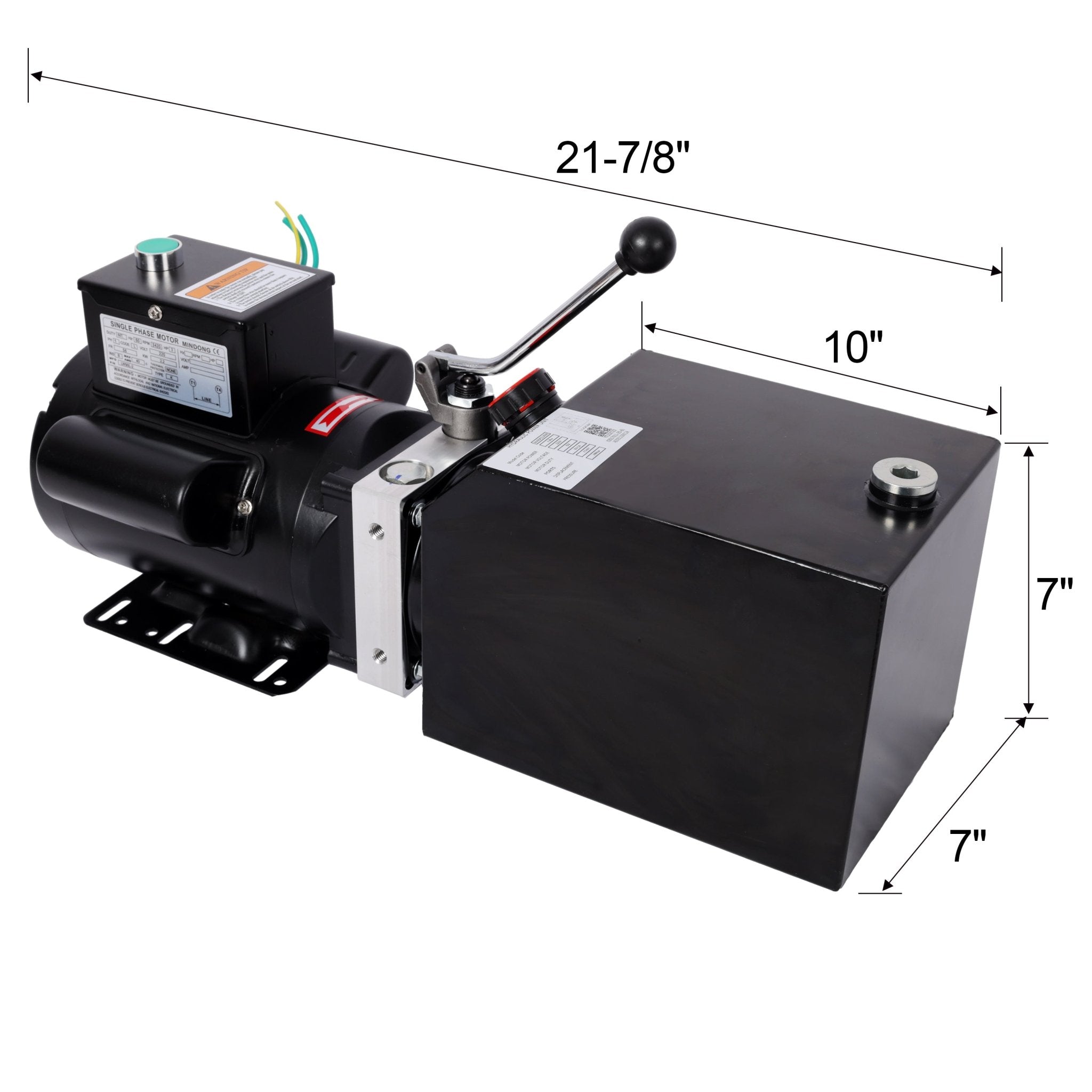 Heavy - Duty Hydraulic Power Unit for Car Lifts, AC 110V Single Phase, 6 Quart Oil Reservoir, Replacement Pump for 2 - Post 4 - Post Lifts & Auto Shop Equipment - Fab Heavy Parts