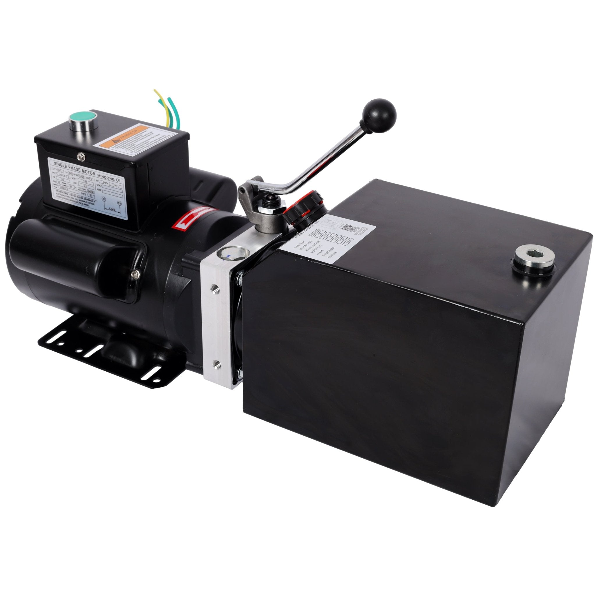 Heavy - Duty Hydraulic Power Unit for Car Lifts, AC 110V Single Phase, 6 Quart Oil Reservoir, Replacement Pump for 2 - Post 4 - Post Lifts & Auto Shop Equipment - Fab Heavy Parts