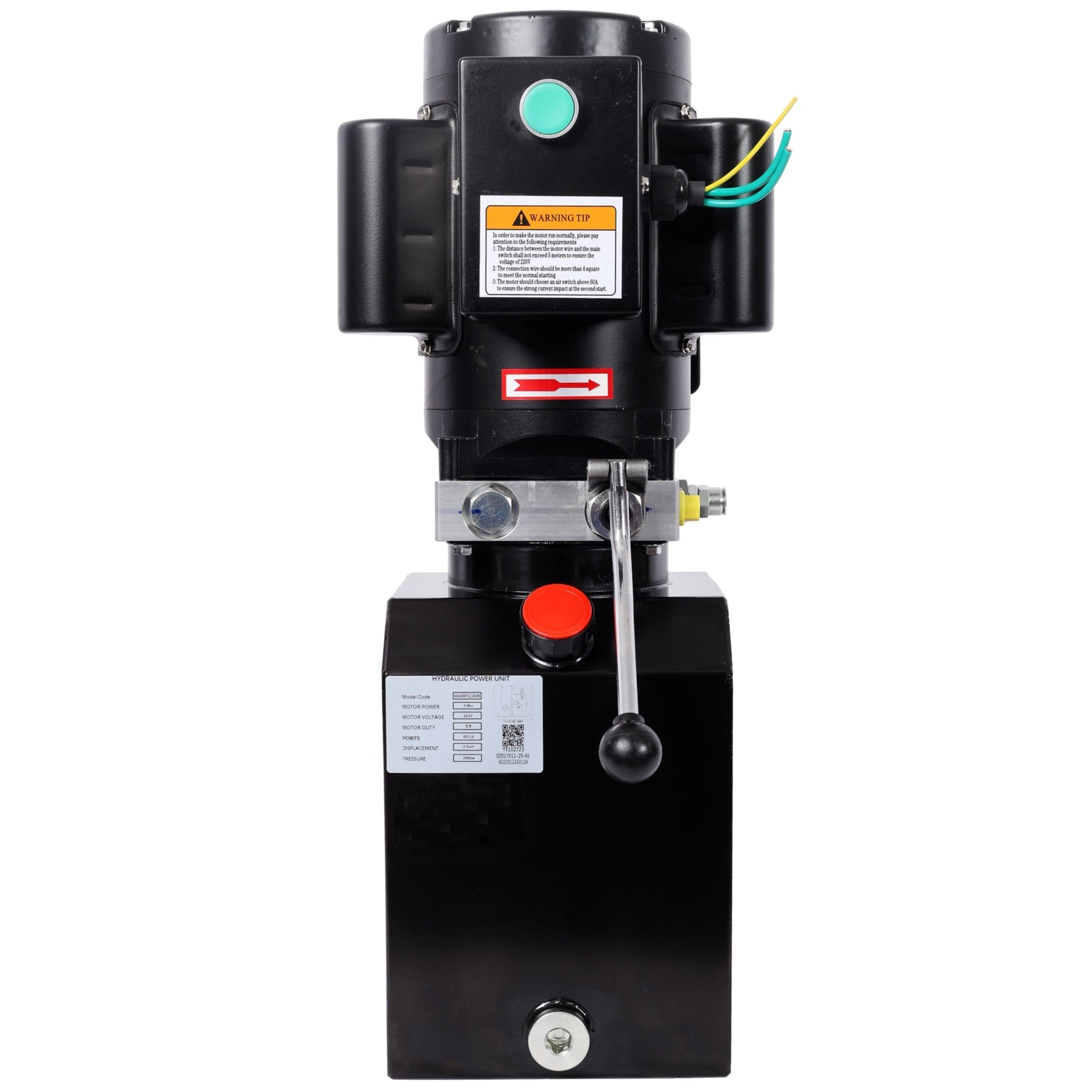 Heavy - Duty Hydraulic Power Unit for Car Lifts, AC 110V Single Phase, 6 Quart Oil Reservoir, Replacement Pump for 2 - Post 4 - Post Lifts & Auto Shop Equipment - Fab Heavy Parts
