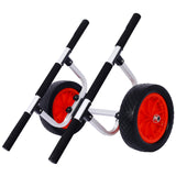 Heavy Duty Kayak Cart Width Adjustable Canoe with 12inch Flatfree Beach Wheels Boat Dolly Trolley with Airless - Fab Heavy Parts