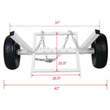 Heavy - Duty Log Dolly Holder White 1100 LBS Capacity - Fab Heavy Parts
