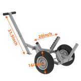Heavy Duty Log Dolly with 16" Pneumatic Tires 460 lbs Capacity Fits Logs up to 20" Diameter Steel Frame Log Hauler with 7 ft Chain & Strap for Firewood & Forestry Transport - Fab Heavy Parts