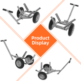 Heavy Duty Log Dolly with 16" Pneumatic Tires 460 lbs Capacity Fits Logs up to 20" Diameter Steel Frame Log Hauler with 7 ft Chain & Strap for Firewood & Forestry Transport - Fab Heavy Parts