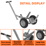 Heavy Duty Log Dolly with 16" Pneumatic Tires 460 lbs Capacity Fits Logs up to 20" Diameter Steel Frame Log Hauler with 7 ft Chain & Strap for Firewood & Forestry Transport - Fab Heavy Parts