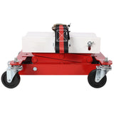 Heavy - Duty Low Lift Transmission Jack with Nylon Safety Strap Steel 450 Lbs Capacity - Fab Heavy Parts