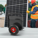 Heavy Duty Panel Dolly Slab Dolly 10" Solid Rubber Tires 1000 LBS All - Terrain Movement for Heavy Drywall Sheet & Door Material - Black - Fab Heavy Parts