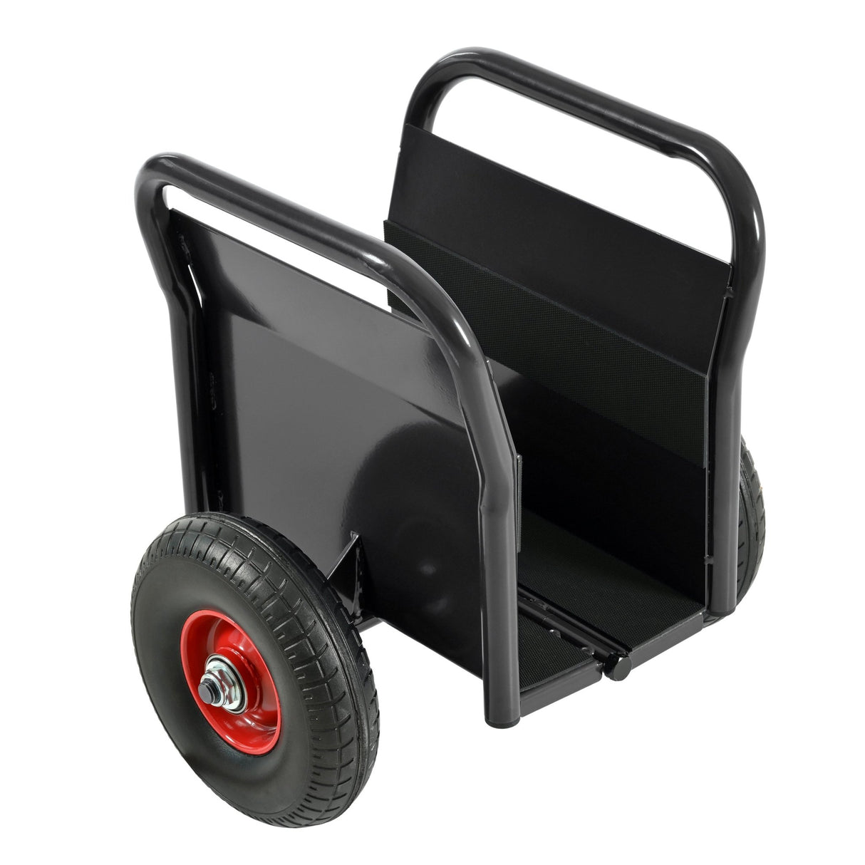 Heavy Duty Panel Dolly Slab Dolly 10" Solid Rubber Tires 1000 LBS All - Terrain Movement for Heavy Drywall Sheet & Door Material - Black - Fab Heavy Parts