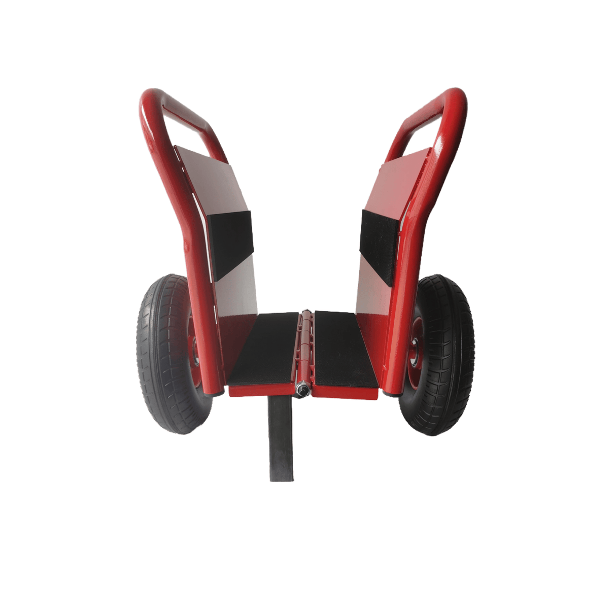 Heavy Duty Panel Dolly Slab Two Nice Handles 10" Solid Rubber Tires Super Weight 1000 LBS All - Terrain Movement - Red - Fab Heavy Parts