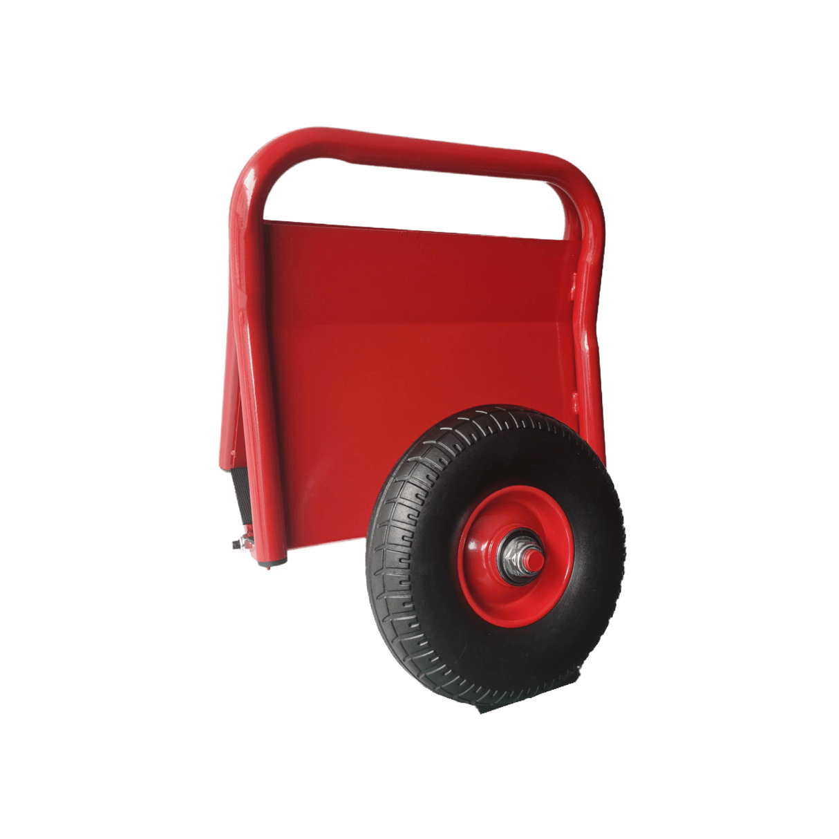Heavy Duty Panel Dolly Slab Two Nice Handles 10" Solid Rubber Tires Super Weight 1000 LBS All - Terrain Movement - Red - Fab Heavy Parts