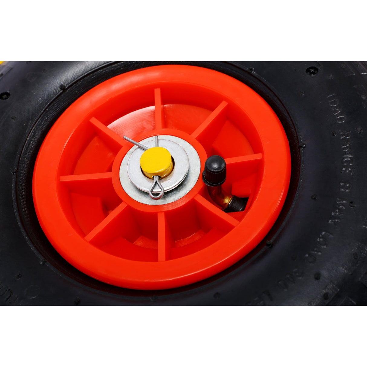 Heavy Duty Panel Dolly Slab with Handle & 2 10" Pneumatic Tires Wheels 600LBS Load Capacity - Yellow - Fab Heavy Parts