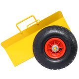 Heavy Duty Panel Dolly Slab with Handle & 2 10" Pneumatic Tires Wheels 600LBS Load Capacity - Yellow - Fab Heavy Parts
