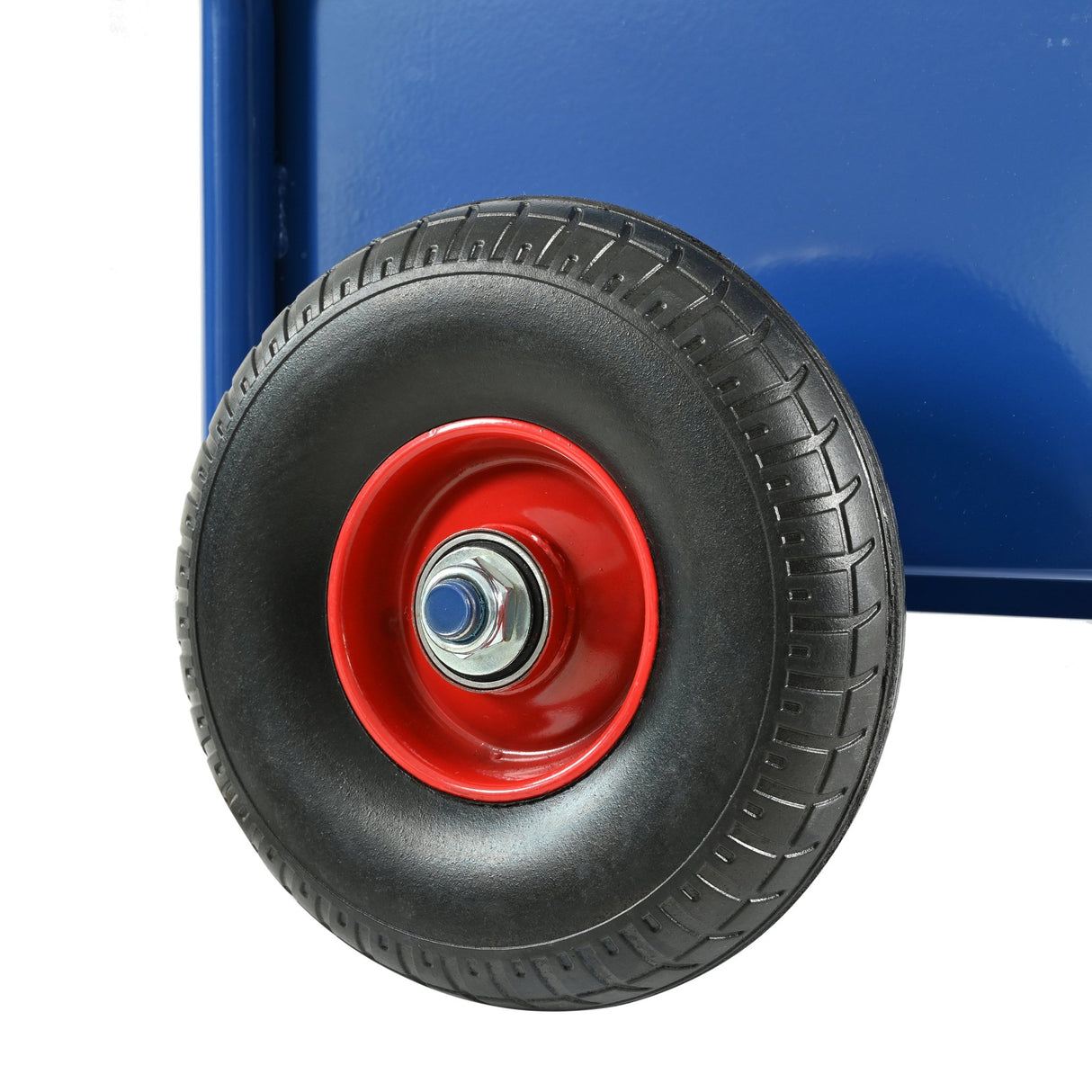 Heavy Duty Panel Slab Dolly Two Handles 10" Solid Rubber Tires 1000 LBS Capacity - Blue - Fab Heavy Parts