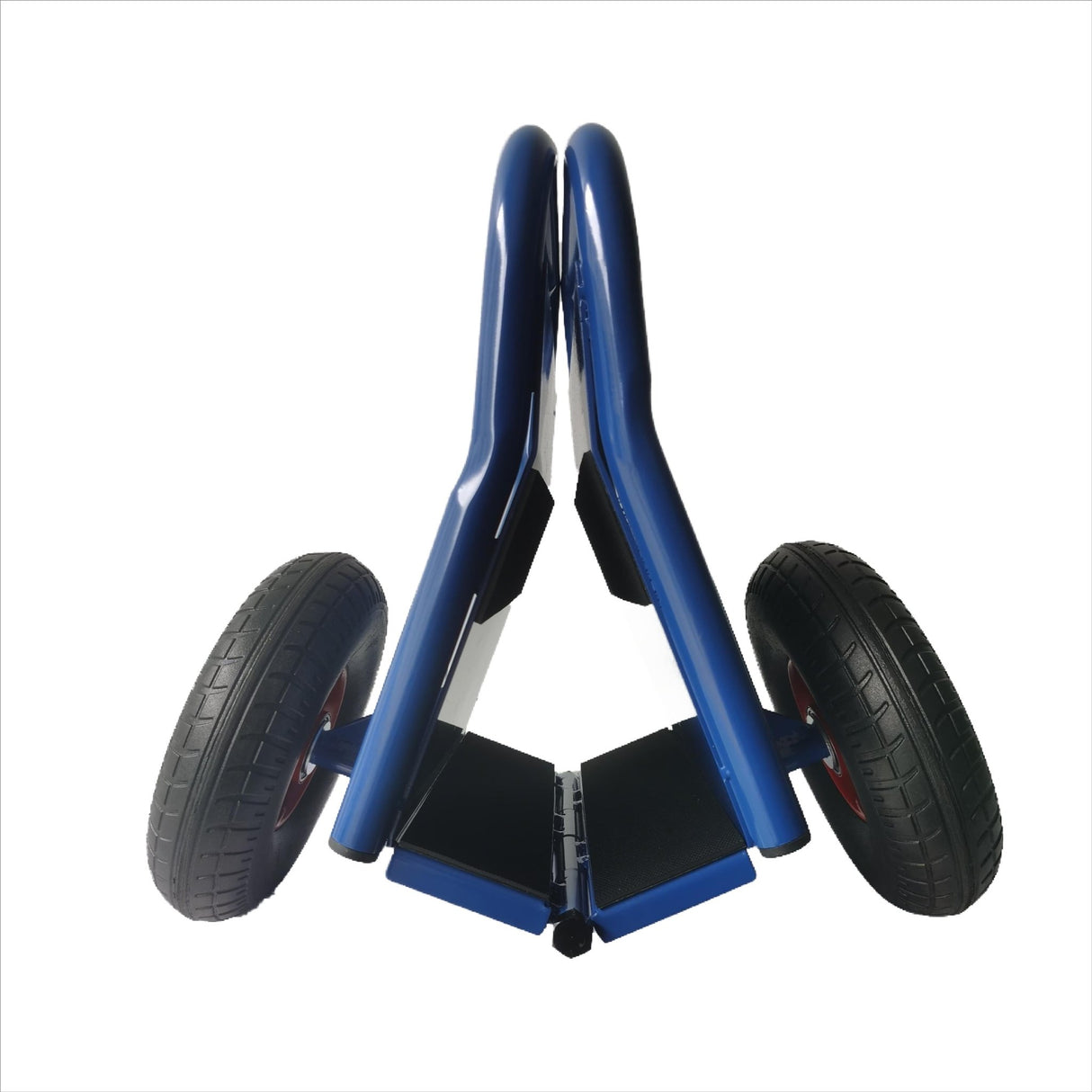 Heavy Duty Panel Slab Dolly Two Handles 10" Solid Rubber Tires 1000 LBS Capacity - Blue - Fab Heavy Parts