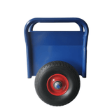 Heavy Duty Panel Slab Dolly Two Handles 10" Solid Rubber Tires 1000 LBS Capacity - Blue - Fab Heavy Parts