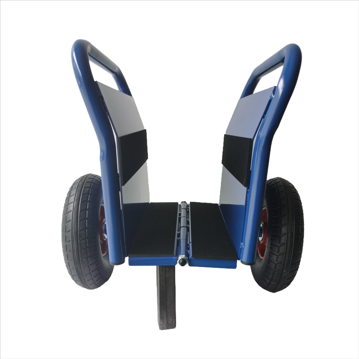 Heavy Duty Panel Slab Dolly Two Handles 10" Solid Rubber Tires 1000 LBS Capacity - Blue - Fab Heavy Parts