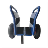Heavy Duty Panel Slab Dolly Two Handles 10" Solid Rubber Tires 1000 LBS Capacity - Blue - Fab Heavy Parts