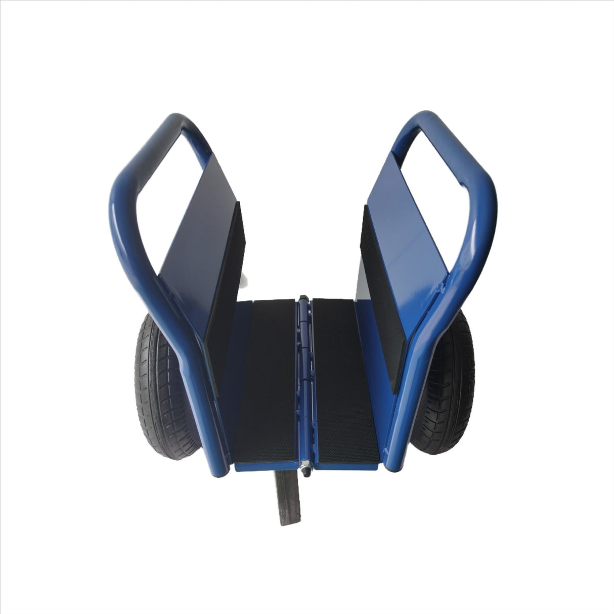 Heavy Duty Panel Slab Dolly Two Handles 10" Solid Rubber Tires 1000 LBS Capacity - Blue - Fab Heavy Parts