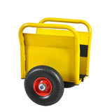 Heavy Duty Panel Slab Dolly Two Handles 10" Solid Rubber Tires 1000 LBS Capacity - Yellow - Fab Heavy Parts