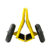 Heavy Duty Panel Slab Dolly Two Handles 10" Solid Rubber Tires 1000 LBS Capacity - Yellow - Fab Heavy Parts
