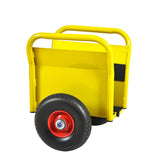 Heavy Duty Panel Slab Dolly Two Handles 10" Solid Rubber Tires 1000 LBS Capacity - Yellow - Fab Heavy Parts