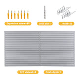 Heavy Duty PVC Slatwall Garage Organizer 8ft x 4ft Section with 10 Panels - Fab Heavy Parts