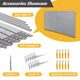 Heavy Duty PVC Slatwall Garage Organizer 8ft x 4ft Section with 10 Panels - Fab Heavy Parts