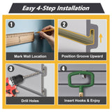 Heavy Duty PVC Slatwall Garage Organizer 8ft x 4ft Section with 10 Panels - Fab Heavy Parts