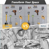 Heavy Duty PVC Slatwall Garage Organizer 8ft x 4ft Section with 10 Panels - Fab Heavy Parts