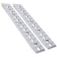Heavy - Duty Ramps with Top Hook Attaching End Universal Loading 84" X 14" 6600 LBS 1 Pair 2 Ramps Silver Aluminum - Fab Heavy Parts