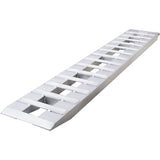 Heavy - Duty Ramps with Top Hook Attaching End Universal Loading 84" X 14" 6600 LBS 1 Pair 2 Ramps Silver Aluminum - Fab Heavy Parts