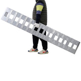 Heavy - Duty Ramps with Top Hook Attaching End Universal Loading 84" X 14" 6600 LBS 1 Pair 2 Ramps Silver Aluminum - Fab Heavy Parts