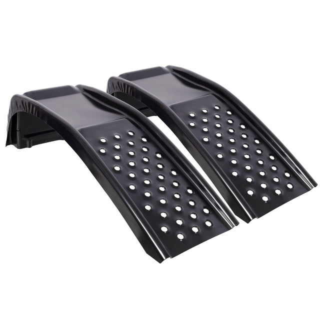 Heavy Duty Solid Steel Car Ramp 8000 LBS Capacity Auto Service Ramp Pack of 2 Vehicle Ramps for Truck, SUV, Car Maintenance & Oil Change - Black - Fab Heavy Parts