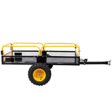 Heavy - Duty Tow - Behind Dump Cart 1000 lbs Load Capacity for ATV UTV Lawn Mower Tractor Yard Garden Farm Hauling - Yellow - Fab Heavy Parts