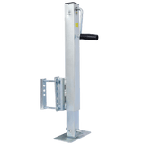 Heavy Duty Trailer Jack Fixed Mount w/ Drop Leg 28.6 in. Lift Max Load 2,500 Lbs - Fab Heavy Parts