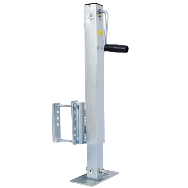 Heavy Duty Trailer Jack Fixed Mount w/ Drop Leg 28.6 in. Lift Max Load 2,500 Lbs - Fab Heavy Parts