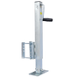 Heavy Duty Trailer Jack Fixed Mount w/ Drop Leg 28.6 in. Lift Max Load 2,500 Lbs - Fab Heavy Parts