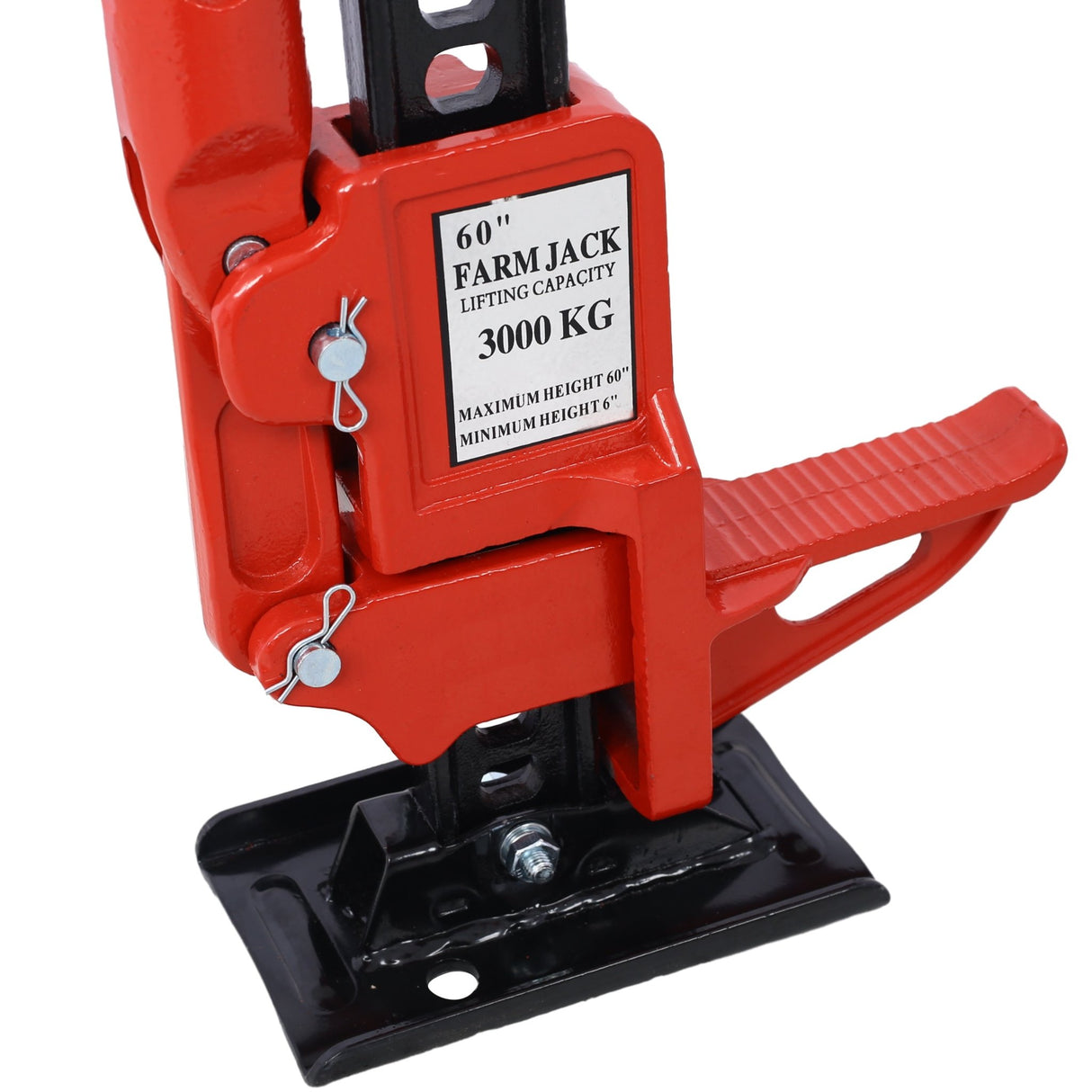 High Lift Jack 60" Utility 7000 lbs Capacity Ratcheting Off Road Heavy - Duty Bumper - Red - Fab Heavy Parts