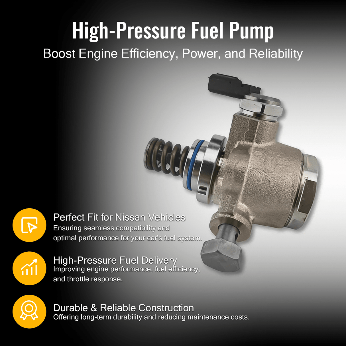 High Pressure Fuel Pump 16630 - 1LA1A 16630 - 1LA0B for Nissan Vehicle 2017 - 2024 Armada TITAN 2018 - 2021 NV3500 - Fab Heavy Parts