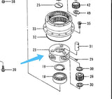 Hitachi Second Carrier Swing Device P/N 1015928 With Gear for Excavator EX200 - 2 EX200K - 2 EX200 - 3 EX200K - 3 RX2000 - 2 - Fab Heavy Parts