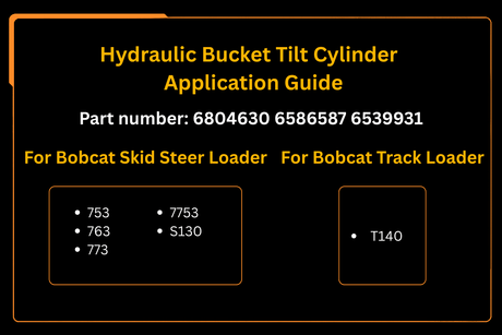 Hydraulic Bucket Tilt Cylinder 6804630 6586587 Aftermarket Replacement For Bobcat 753 763 773 S130 T140 - Fab Heavy Parts