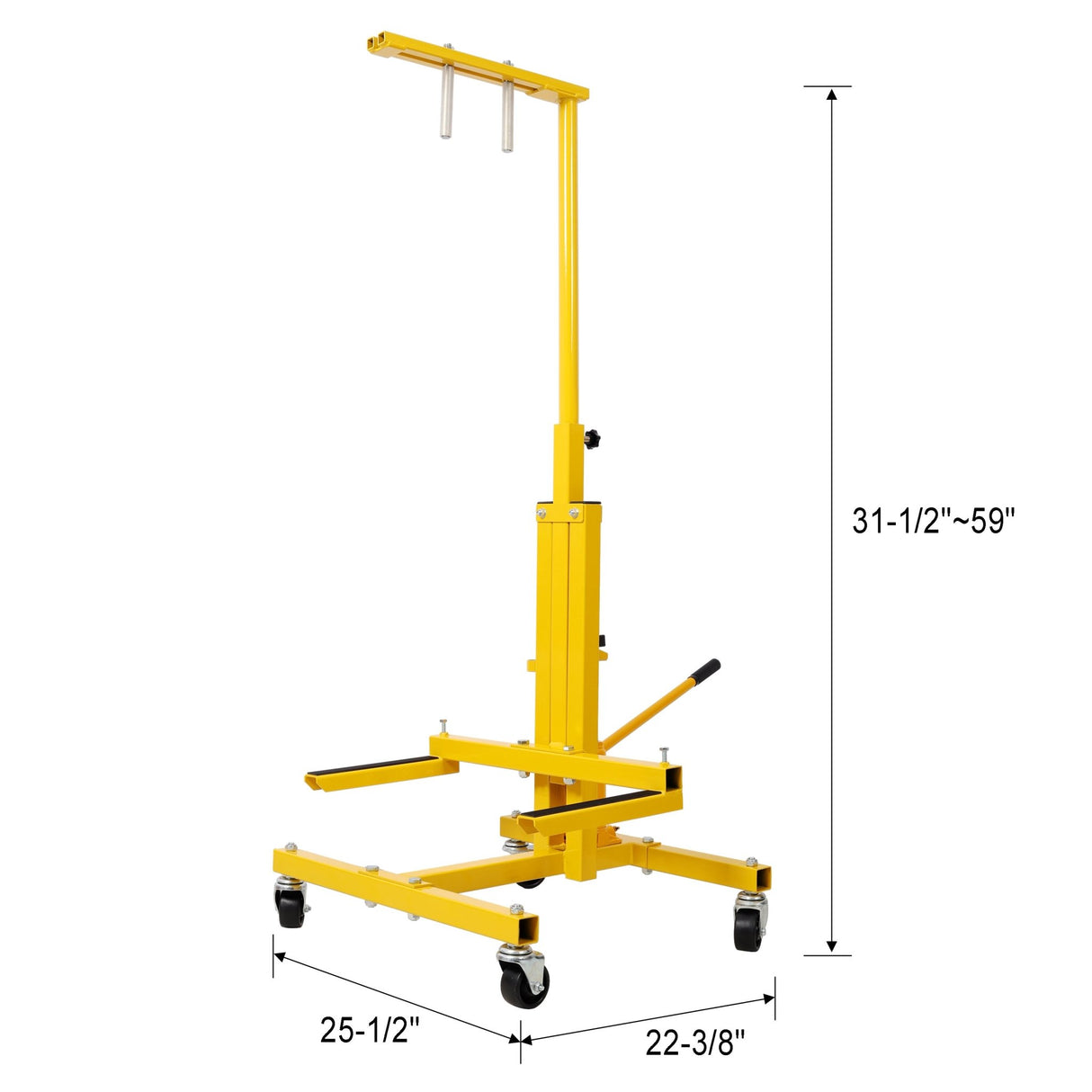 Hydraulic Door Remover and Installer Jack Hoist Lift Stand Dolly - Yellow - Fab Heavy Parts