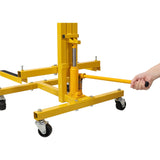 Hydraulic Door Remover and Installer Jack Hoist Lift Stand Dolly - Yellow - Fab Heavy Parts
