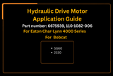 Hydraulic Drive Motor 6675939 110 - 1082 - 006 Aftermarket Replacement For Bobcat Eaton SG60 2330 - Fab Heavy Parts