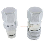 Hydraulic Flat Face Coupler Kit AT312470 KV14216 For John Deere 250 317 325 332D - Fab Heavy Parts