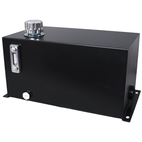 Hydraulic Fluid Tank with Strainer Tank Gauge Filter Breather Cap 10 Gal Heavy Duty - Fab Heavy Parts