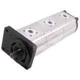 Hydraulic Gear Pump Hydraulic Triple Pump 307012 - 8160 68651 - 61110 Fits for Kubota KX101 Excavator for Zexel 13.2CC+13.2CC+8CC Shaft φ17mm 15T - Fab Heavy Parts