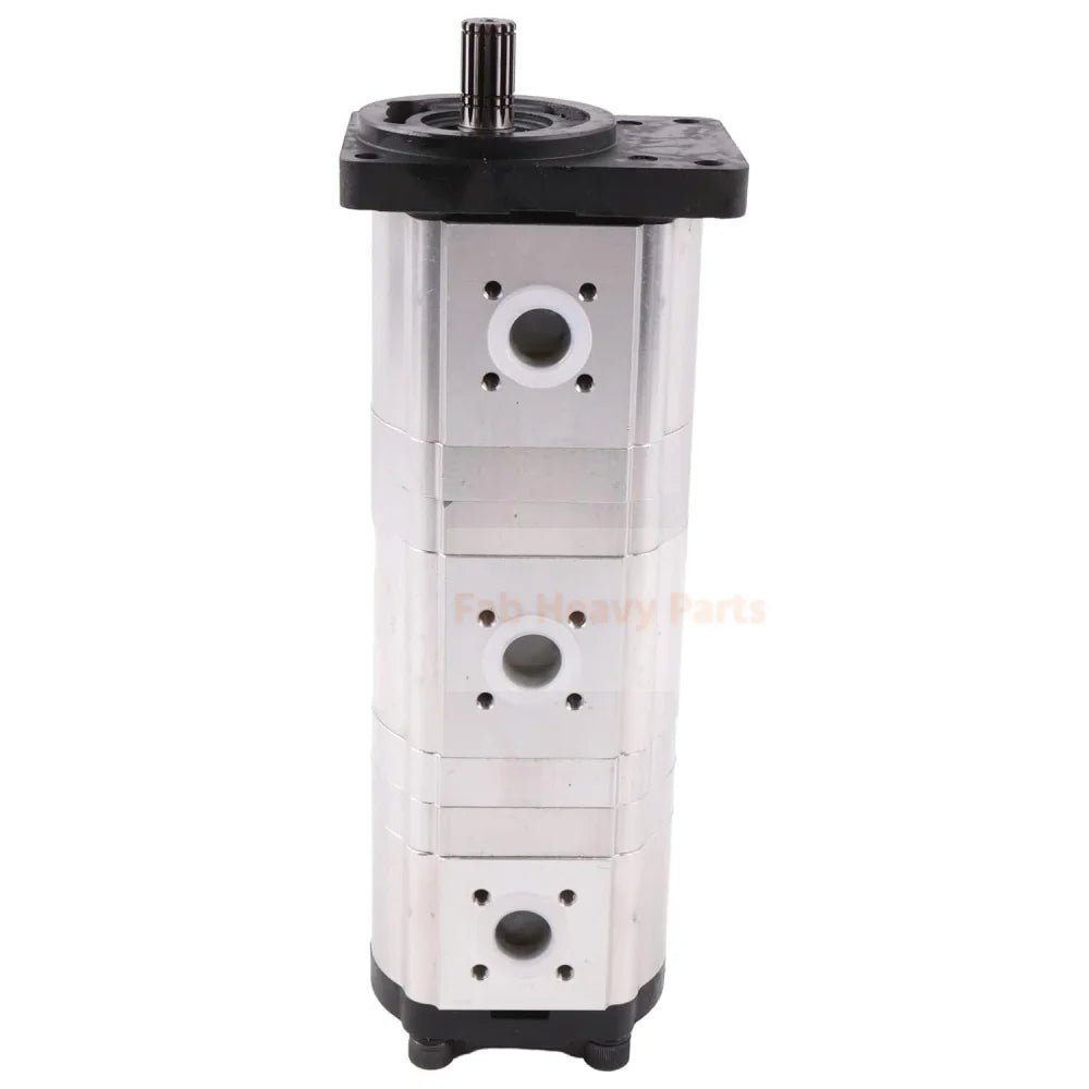 Hydraulic Gear Pump Hydraulic Triple Pump 307012 - 8160 68651 - 61110 Fits for Kubota KX101 Excavator for Zexel 13.2CC+13.2CC+8CC Shaft φ17mm 15T - Fab Heavy Parts