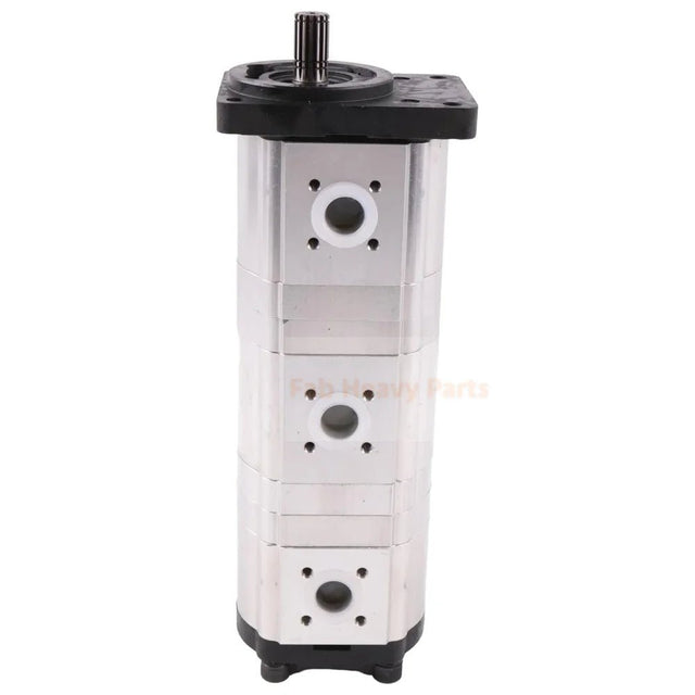 Hydraulic Gear Pump Hydraulic Triple Pump 307012 - 8160 68651 - 61110 Fits for Kubota KX101 Excavator for Zexel 13.2CC+13.2CC+8CC Shaft φ17mm 15T - Fab Heavy Parts