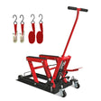 Hydraulic Motorcycle Lift Jack 1500 LBS Capacity Portable with 4 Casters Hydraulic Foot - Operated Hoist Stand - Fab Heavy Parts
